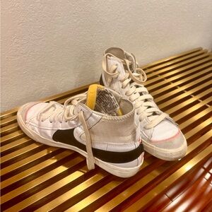 Nike High-Top Sneakers - White, Black, Yellow